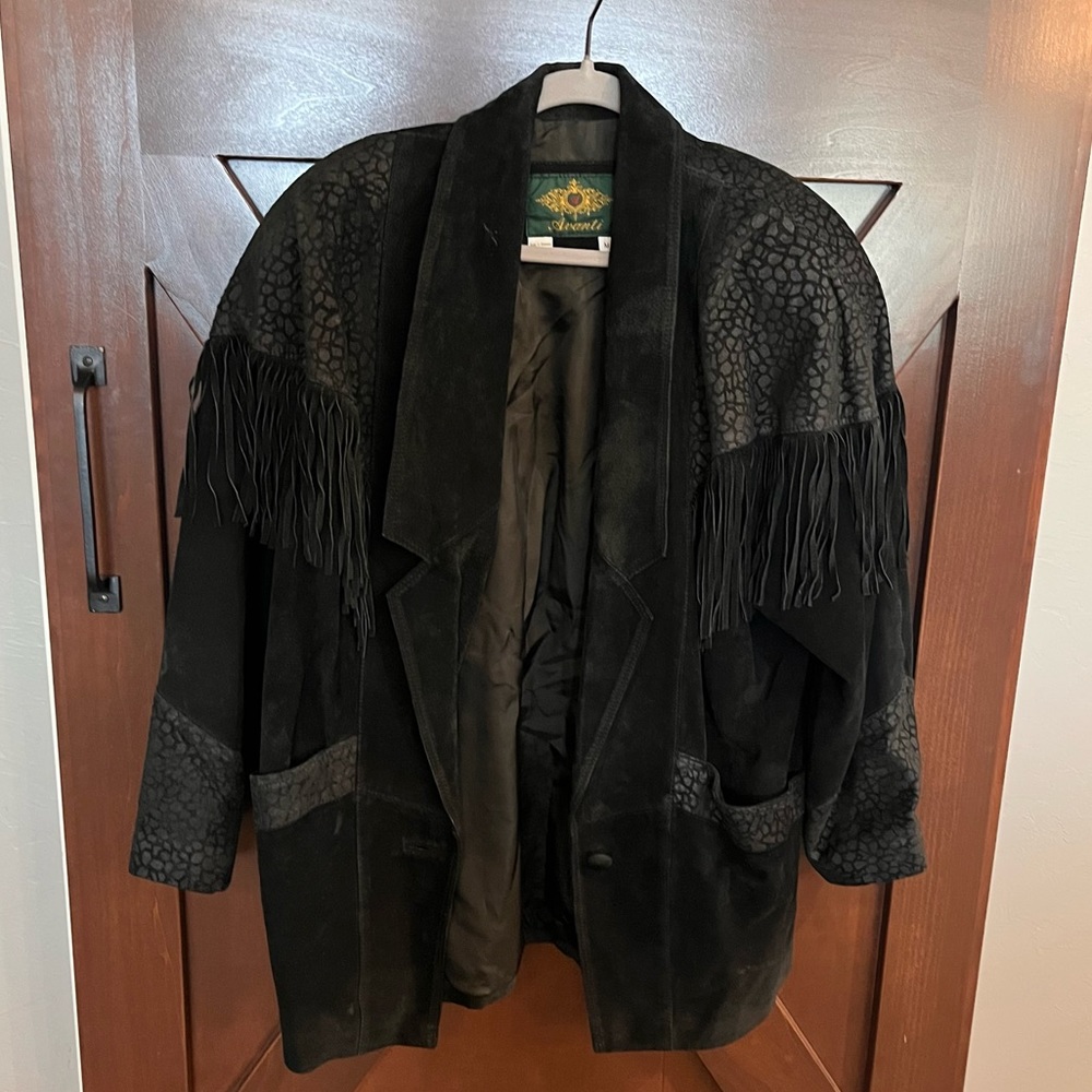 Vintage Leather Fringe Western Cowgirl Jacket - Picture 11 of 11